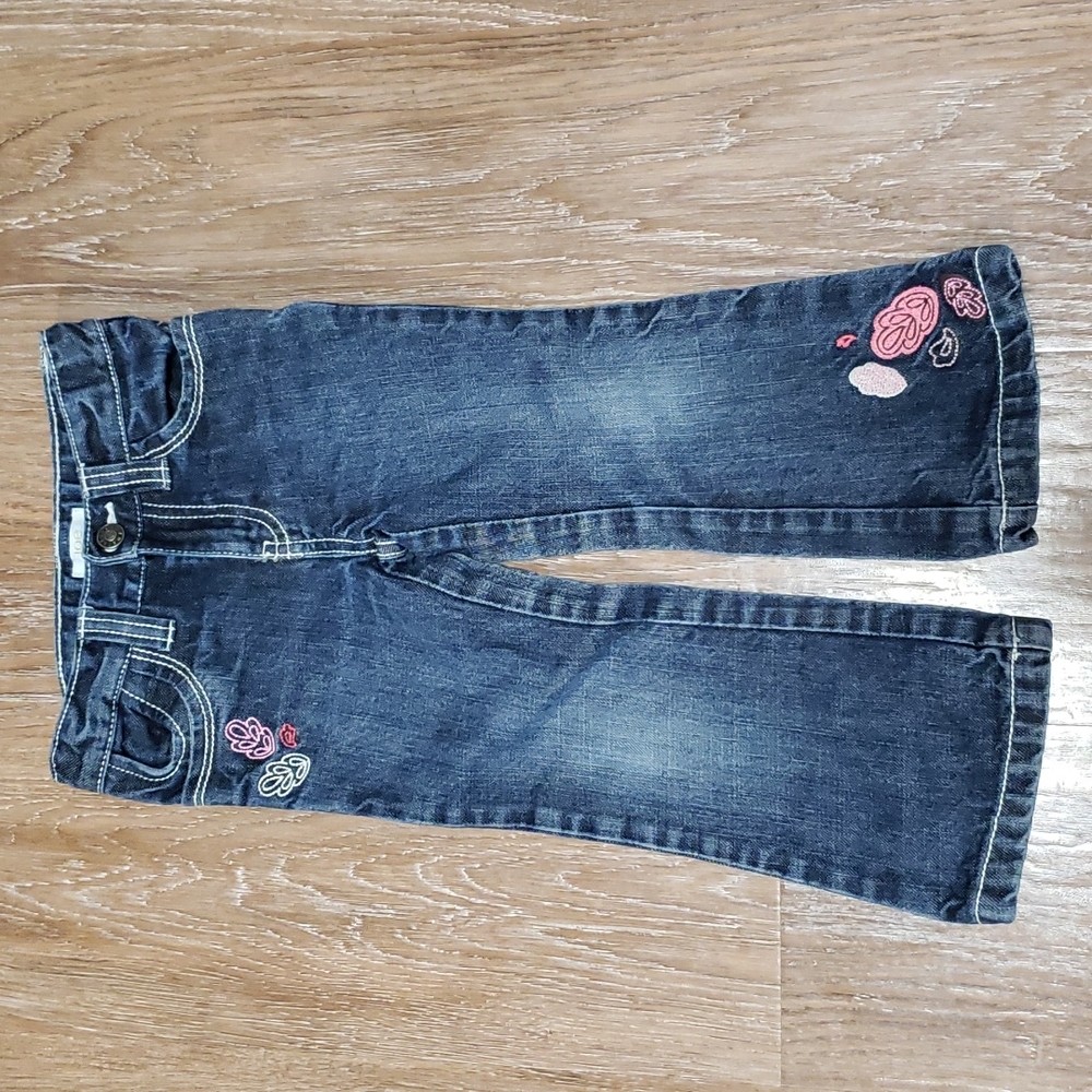(3) Joe Fresh Toddler Girl's 100% Cotton Embroidered Jeans Playtime Kids